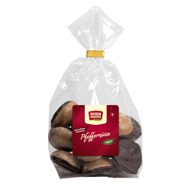 Rosengarten Økologiske pebernødder med mørk chokoladebund