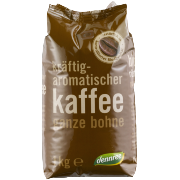 dennree Økologisk Arabica-kaffe, hele bønner, 1 kg