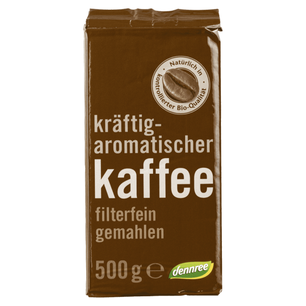 dennree Økologisk ristet kaffe, malet, 500 g