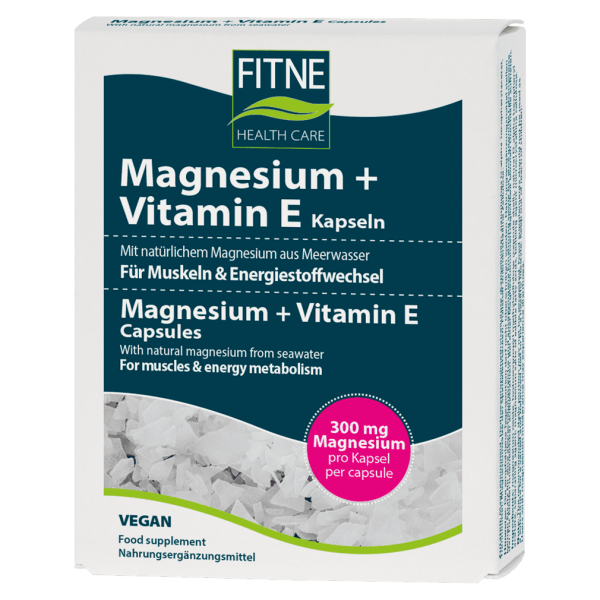 Fitne Magnesium Plus E-vitamin 60 kapsler