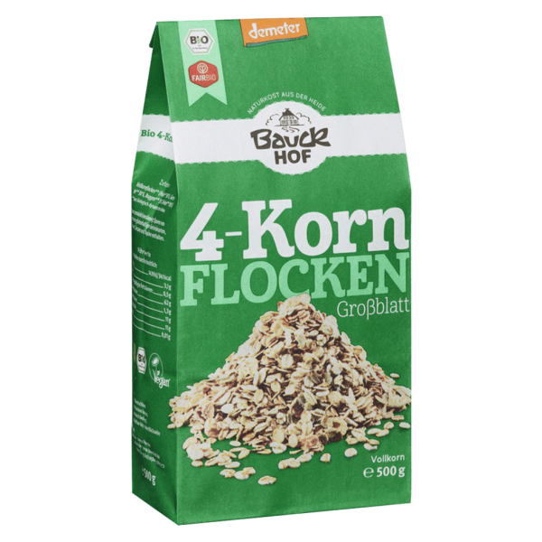 Bauckhof Økologiske 4-korns flager