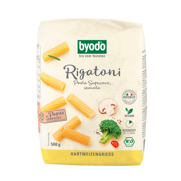 byodo Økologisk Rigatoni semola 500g