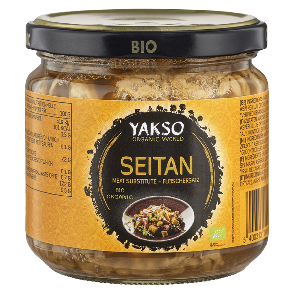 Yakso Økologisk seitan, i tamari, 330 ml glas (200 gr)