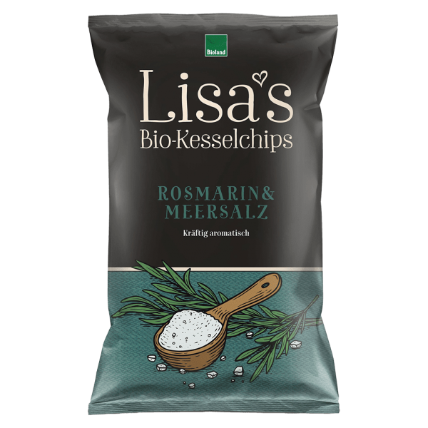 Lisa&#039;s Økologiske kettle chips rosmarin og havsalt