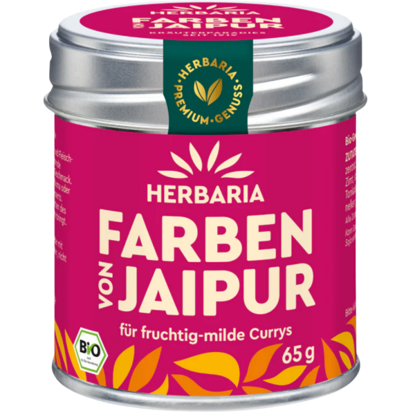 Herbaria Økologisk karryblanding Farben von Jaipur, 80 g