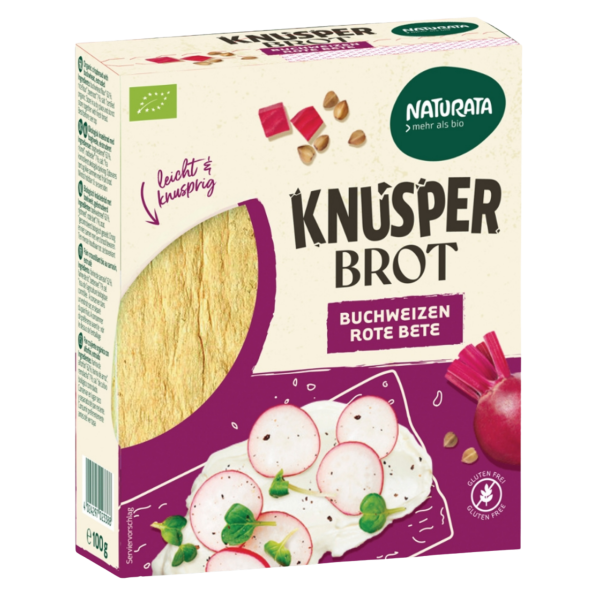 Naturata Økologisk sprødbrød med boghvede og rødbede