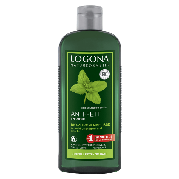 Logona Anti-fedt shampoo citronmelisse, 250 ml