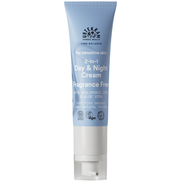 Urtekram Fragrance Free 2i1 dag- og natcreme, 50 ml