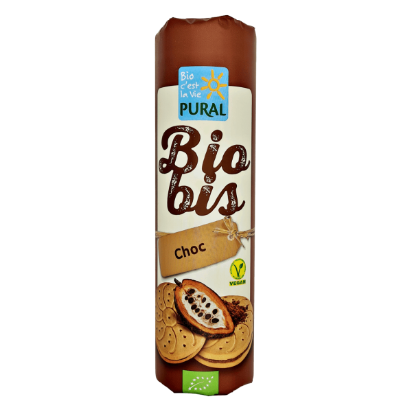 Pural Økologisk Biobis Wheat Choc dobbeltkiks med kakaocreme bedst før 28.01.2024