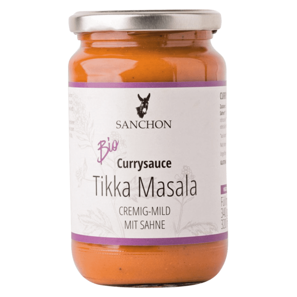 Sanchon Økologisk Tikka Masala karrysauce med fløde