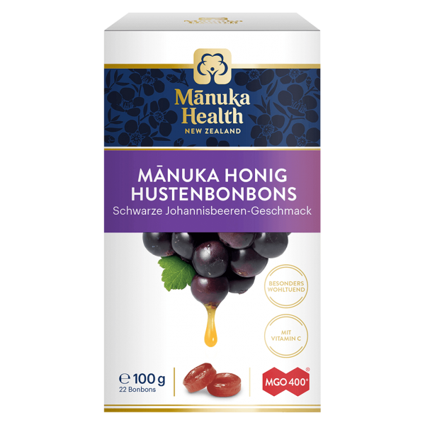 Manuka Health Bolsjer med solbær mod hoste