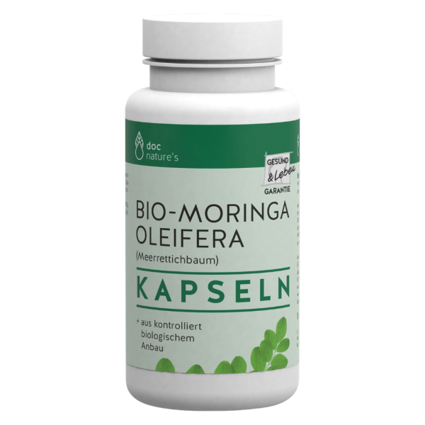 Gesund &amp; Leben Økologiske Moringa Oleifera kapsler 100 stk.