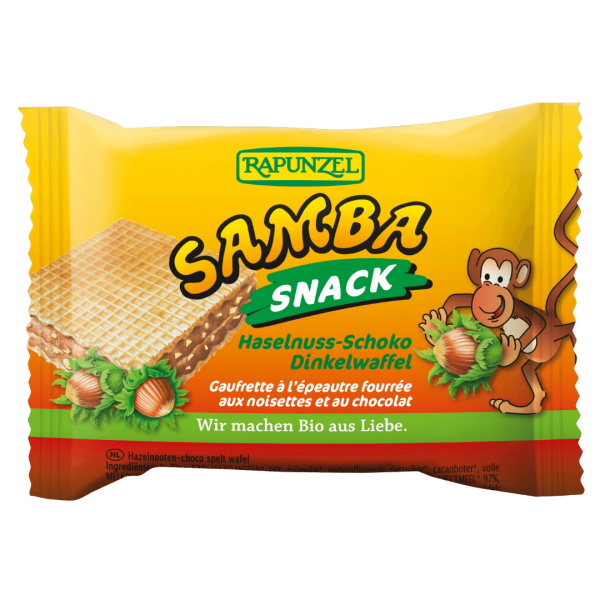 Rapunzel Bio Samba Snack, Haselnuss-Schoko Schnitte