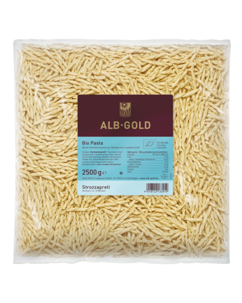Alb-Gold Bio Hartweizen Pasta Strozzapreti, 2,5 kg