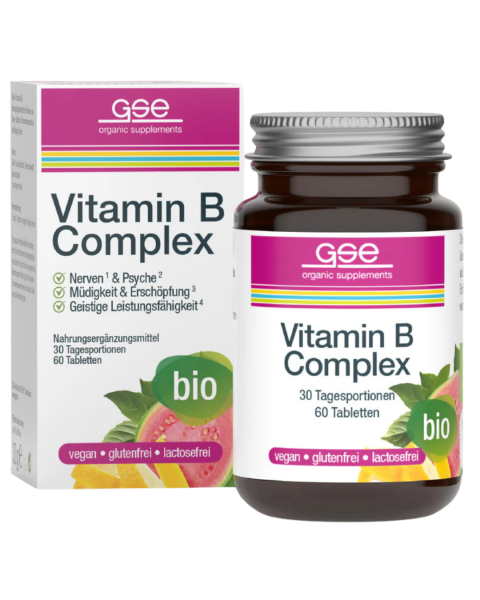 GSE Økologisk B-vitamin kompleks 60 tabletter