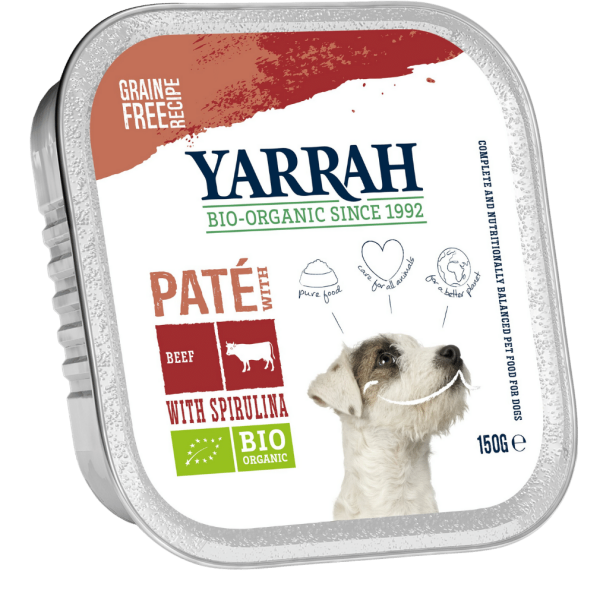 Yarrah Økologisk hundefoder kylling og oksekød med spirulina