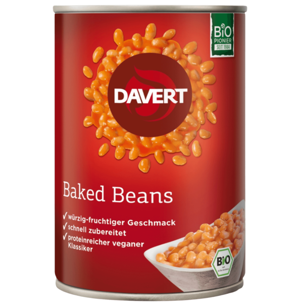 Davert Davert baked beans i tomatsauce, økologiske