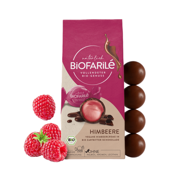 BIOFARILé Økologisk hindbærcreme i mørk chokolade