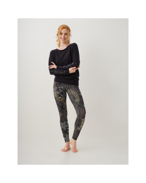 Spirit of Om Longsleeve Shirt Priya - schwarz