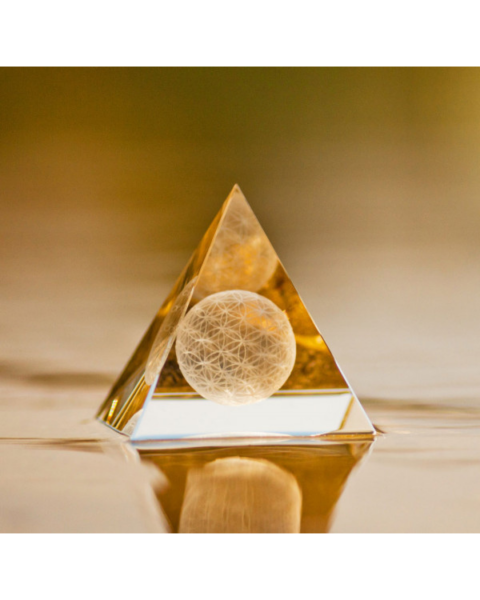 Berk Blume des Lebens Sphärenkristall 10x10cm