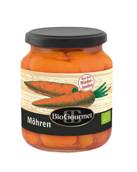 BioGourmet BioGourmet økologiske gulerødder kogte på glas