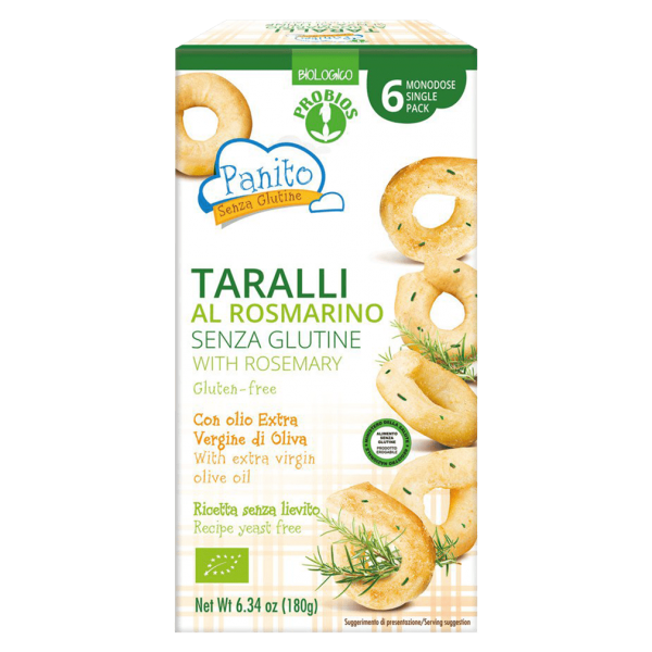 Probios Økologisk Taralli med rosmarin og olivenolie