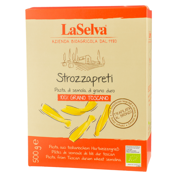 LaSelva Økologisk Strozzapreti, pasta fremstillet af semulje af hård hvede