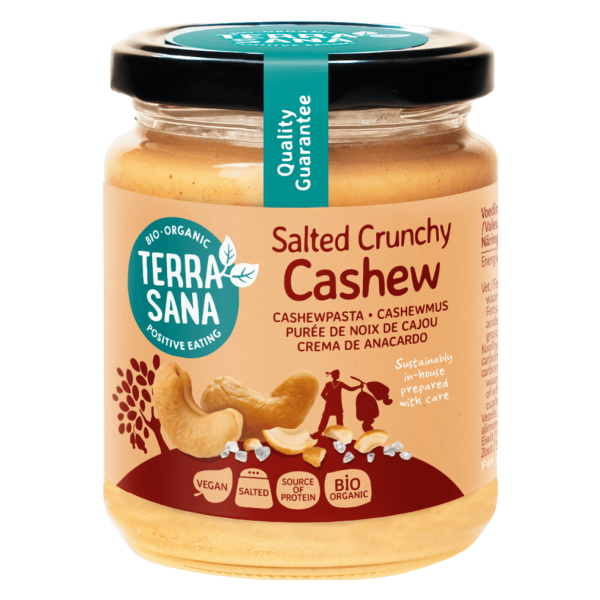 TerraSana Økologisk cashewsmør crunchy med stensalt