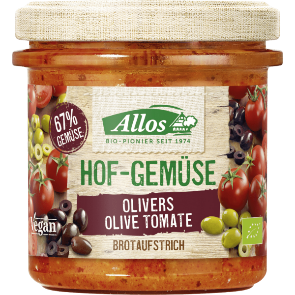 Allos Økologiske gårdgrøntsager Olivers, tomatoliven