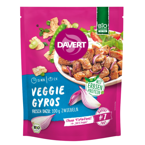 Davert Økologisk vegansk veggie gyros med ærteprotein, 68 g