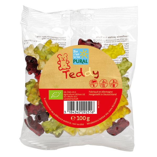 Pural Økologisk Teddy-frugtgelé