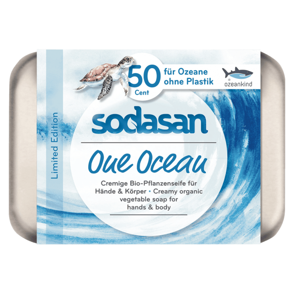 Sodasan Bar sæbe One Ocean i aluminium æske