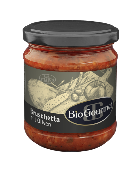 BioGourmet Bio Bruschetta mit Oliven , 200g