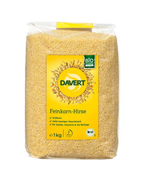Davert Økologisk finkornet hirse, 1 kg