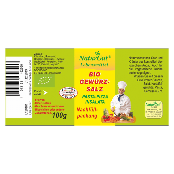 NaturGut Økologisk krydderisalt Pasta Pizza Insalata