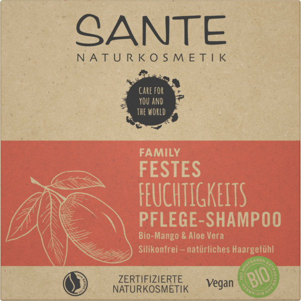 Sante Naturkosmetik Fast plejeshampoo økologisk mango &amp; aloe vera, 60 g