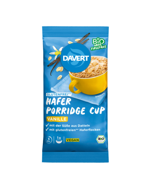 Davert Bio Porridge-Cup Vanille Glutenfrei 65g
