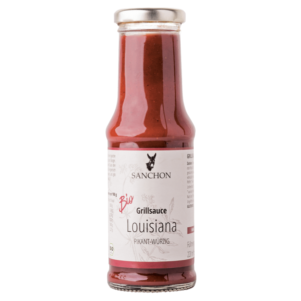 Sanchon Økologisk barbecue sauce Louisiana, krydret, 210 ml