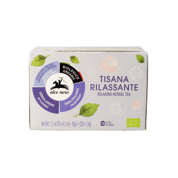 Alce Nero Bio Entspannender Kräutertee aus biologischem Anbau, 30g