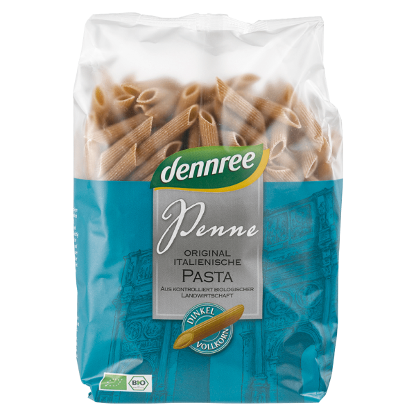 dennree Økologisk spelt fuldkorns-penne