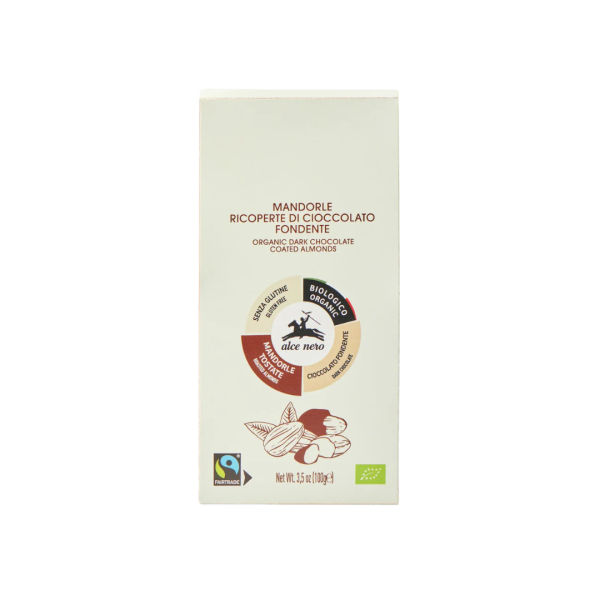 Alce Nero Bio Zartbitterschokolade mit Mandeln Fairtrade