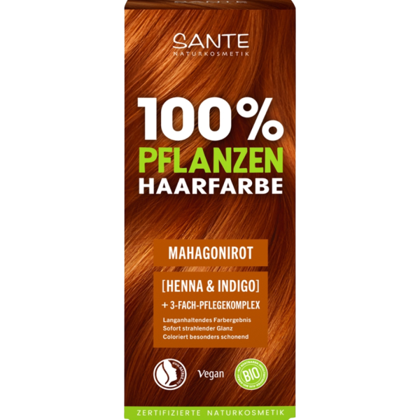 Sante Naturkosmetik Pflanzenhaarfarbe Mahagonirot