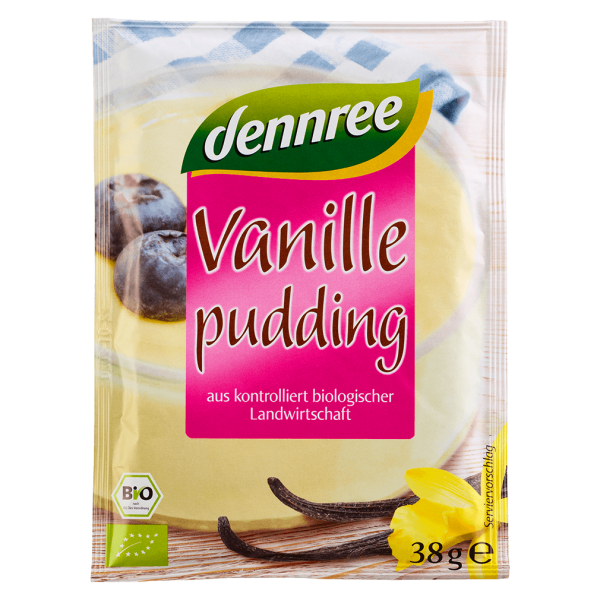dennree Økologisk vaniljepudding 3 x 38 g