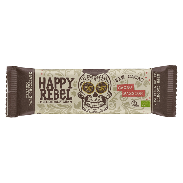 Happy Rebel Økologisk chokoladebar Cacao Passion