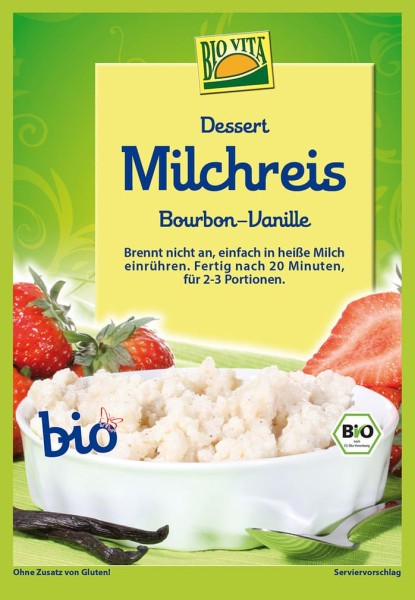 BIOVITA Bio Milchreis Bourbon-Vanille