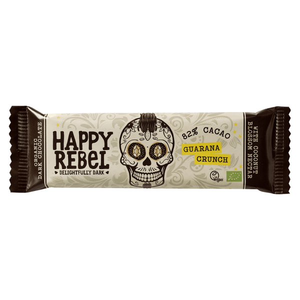 Happy Rebel Økologisk chokoladebar Guarana Crunch