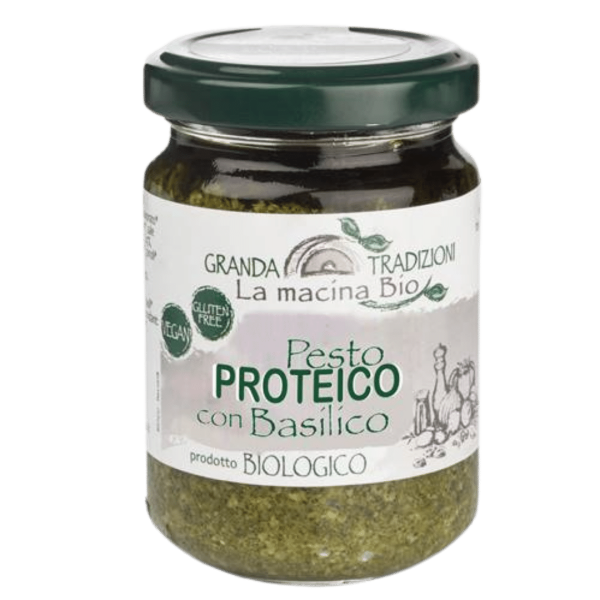 Granda Traditioni Økologisk proteinpesto (æggehvide-basilikumpesto), 130 g