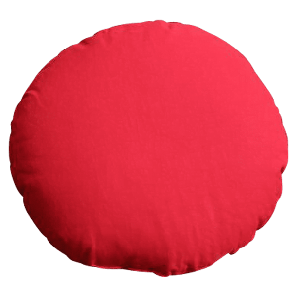 NaturGut Yoga meditationspude uni rød fyldt med økologisk boghvede - rund Ø ca. 45 cm