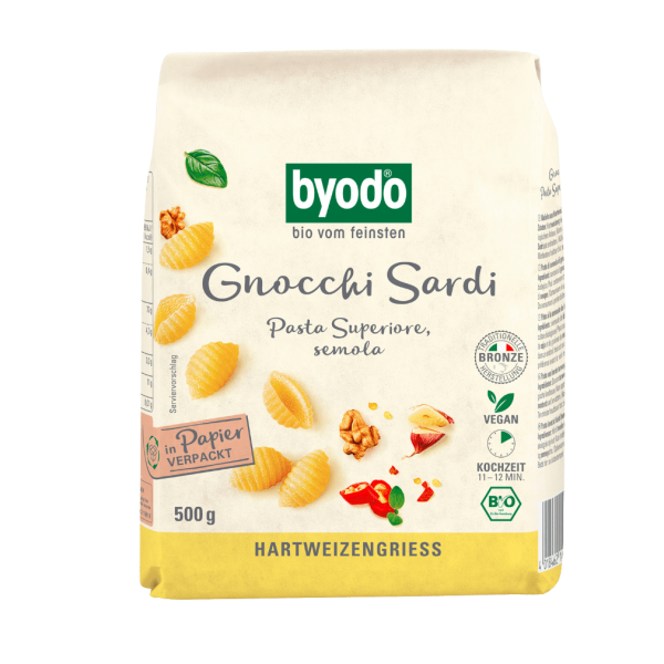 byodo Økologisk gnocchi sardi semola 500g