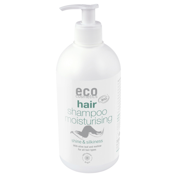 Eco Cosmetics Plejeshampoo til tørt hår med olivenblad, genopfyldningsflaske, 500 ml